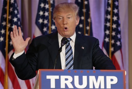 Donald Trump speaks during a news conference at the Mar-A-Lago Club in Palm Beach Fla