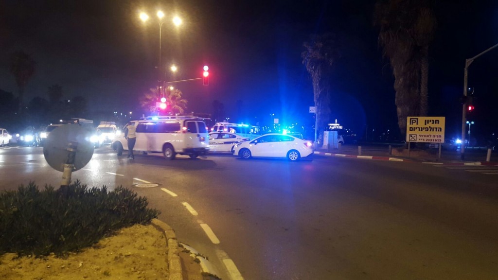 Emergency personnel at the Jaffa port