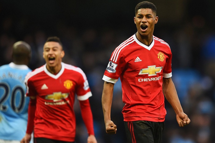 Marcus rashford celebrates