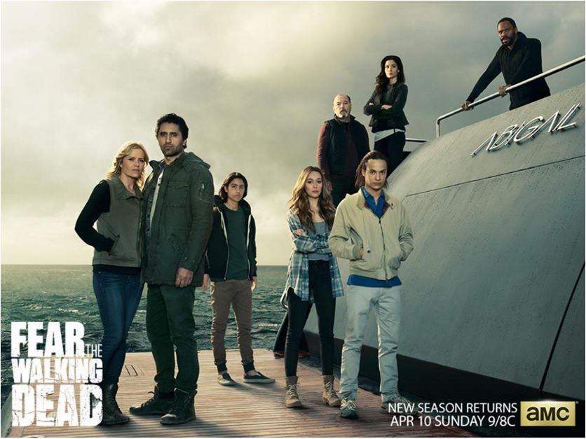 The group will be forced to flee Los Angeles as they set sail on the Abigail in the season two premiere of'Fear the Walking Dead