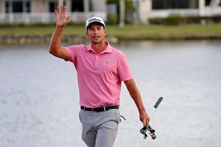 Feb 28 2016 Palm Beach Gardens FL USA Adam Scott waves to crowd after winning the Honda Classic at PGA National. Peter Casey-USA TODAY Sports