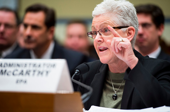 Gina McCarthy administrator of the Environmental Protection Agency testifies during the House Oversight and Government Reform Committee hearing on lead contaminated drinking water in Flint Michigan on Thursday