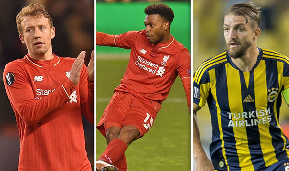 Lucas Leiva Daniel Sturridge and Caner Erkin