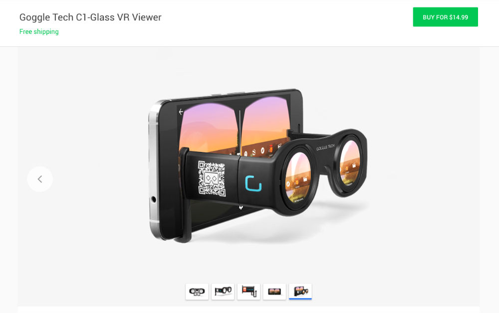 Google adds Virtual Reality section to Google Store; starts selling Cardboard compatible viewers in the US