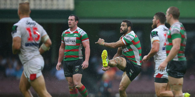 Greg Inglis lines up the fateful drop goal