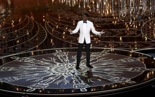 Host Chris Rock opens the show at the 88th Academy Awards in Hollywood California