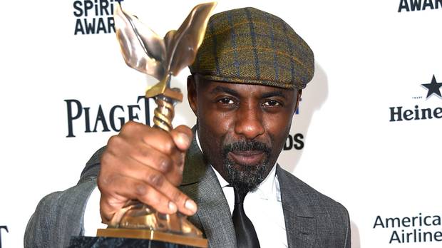 Idris Elba with his best supporting male gong for Beasts Of No Nation