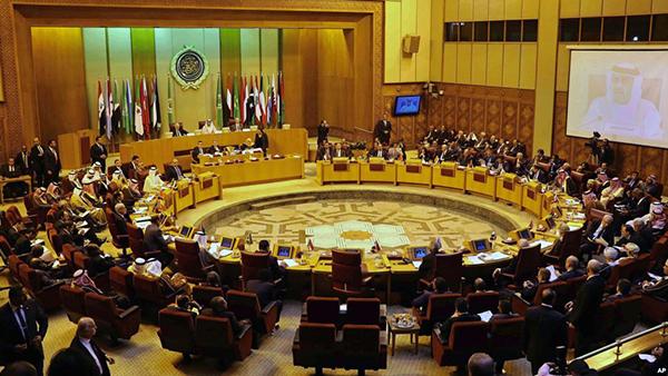 Arab foreign ministers attend an emergency Arab League session in Cairo