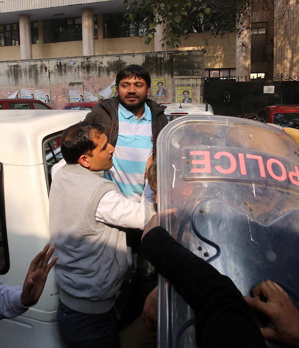 Indian students union president of JNU appears at court