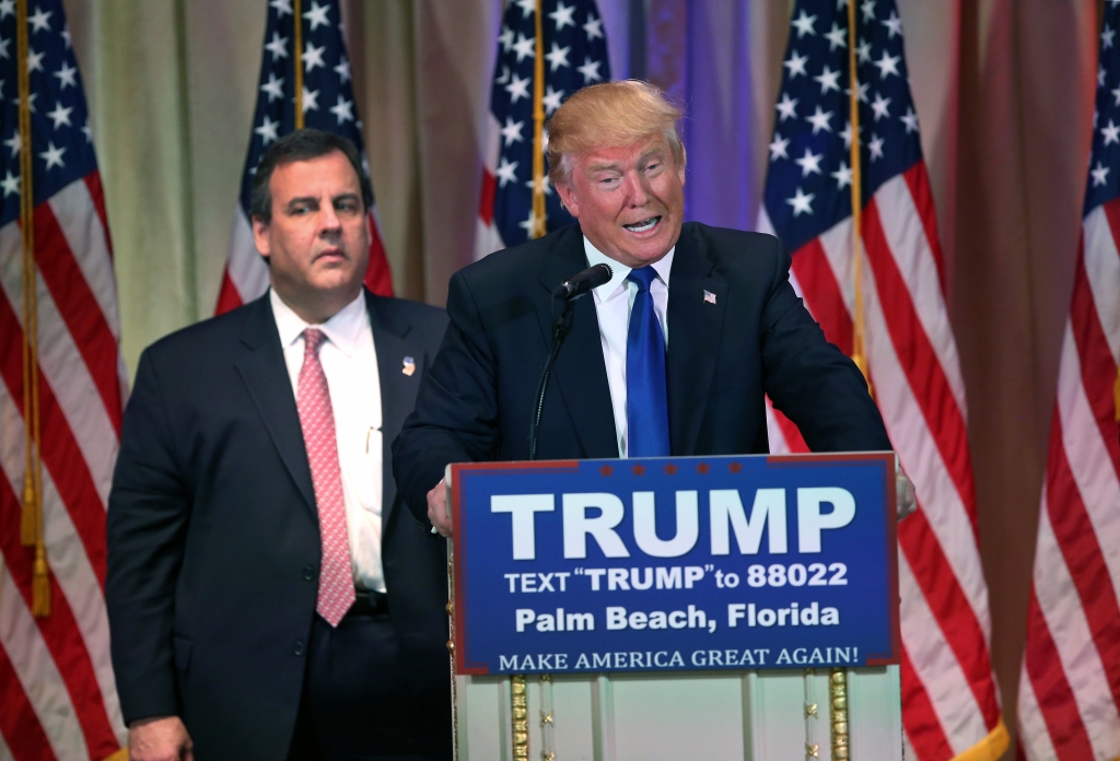 Donald Trump and Chris Christie in Florida on March 1