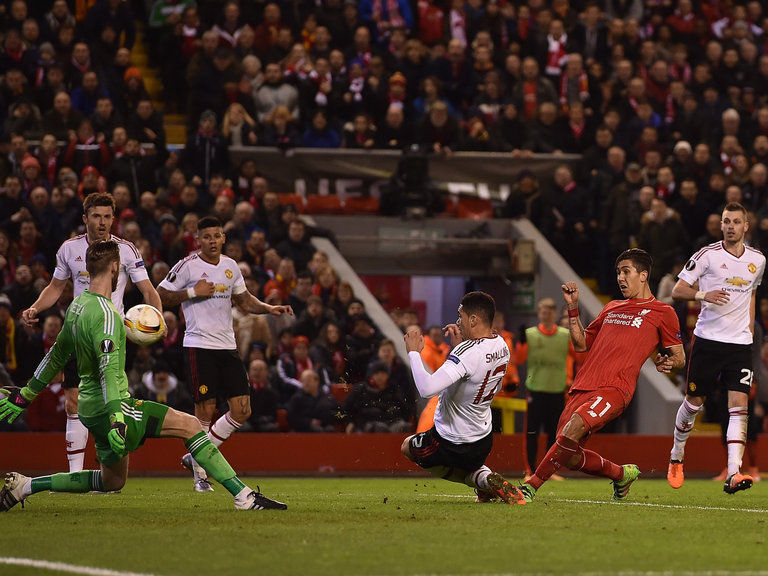 Liverpool beat Manchester United 2-0 in the Europa League