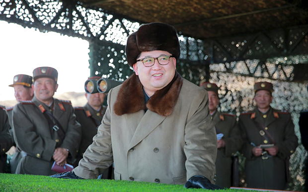 Kim Jong-un watches landing and anti-landing exercises being carried out by the Korean People's Army at an unknown location