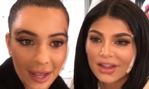 Kim Kardashian and Kylie Jenner swapped their faces. Look at them