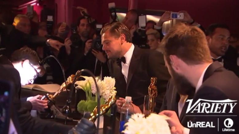 WATCH Leo waiting for his Oscar to be engraved is incredible