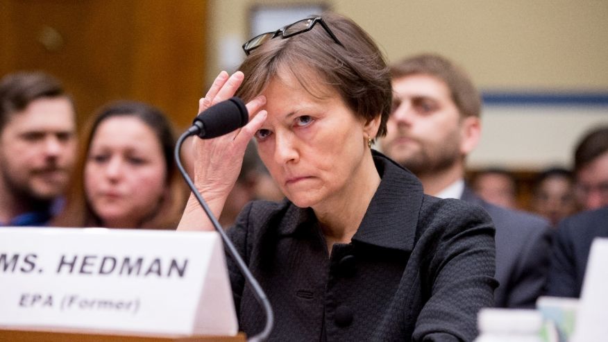 Former State EPA administrator Susan Hedman testifies before the House Oversight and Government Reform Committee in Washington