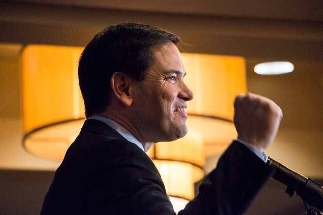 Marco Rubio’s odd celebrations after every loss started in Iowa