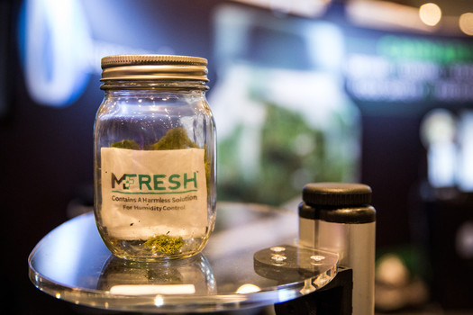 Marijuana on display at the Cannabis World Congress Expo in New York