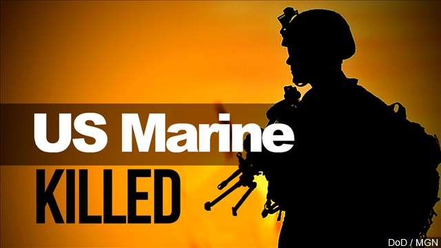 A Marine who was killed by enemy fire in northern Iraq Saturday has been identified as a California man who was stationed at Marine Corps Base Camp Lejeune