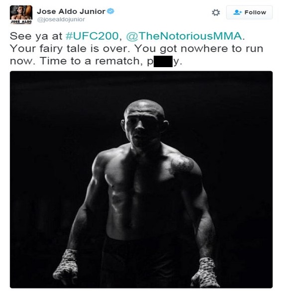 Jose Aldo tweet