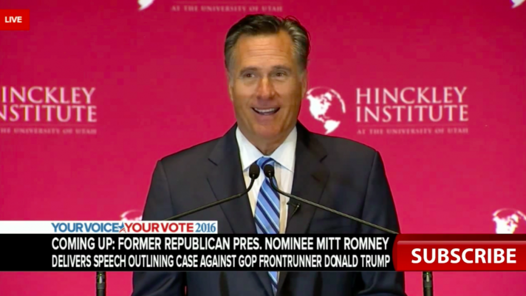 On Republican debate day, 2012 nominee Romney to rebuke Trump