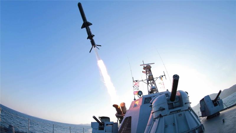 Seoul: NKorea fires short-range missiles amid war games