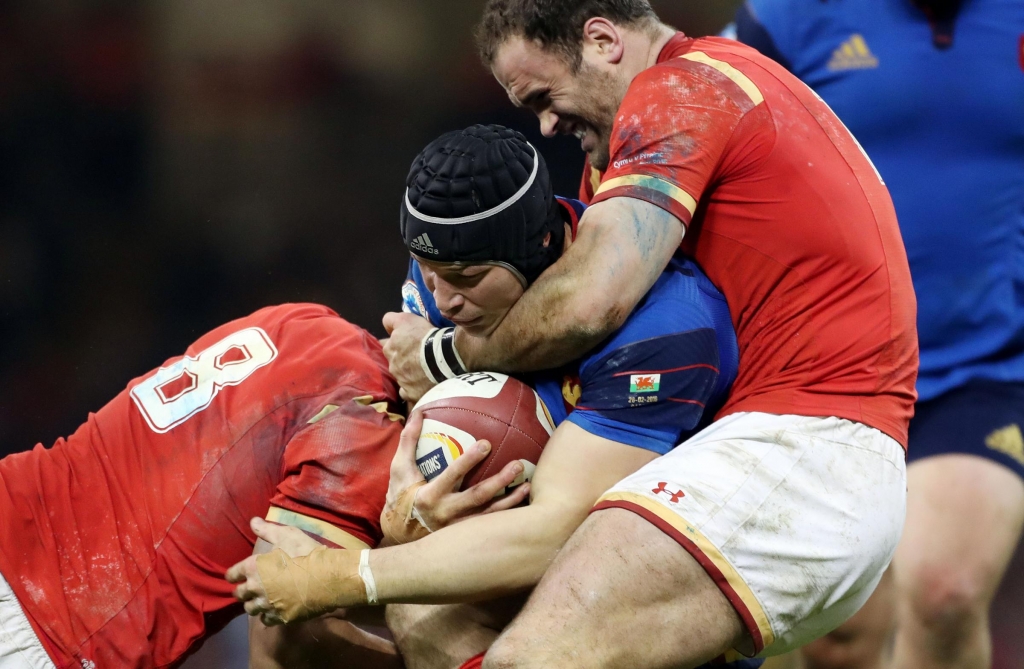 NO WAY THROUGH Wales centre Jamie Roberts stands firm in defence