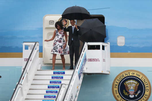 President Obama Arrives In Cuba For Historic Visit To Island