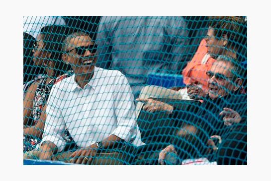 Cuban President Raul Castro right and U.S. President Barack Obama attend a baseball match between the Tampa Bay Rays and the Cuban national baseball team in Havana Cuba Tuesday