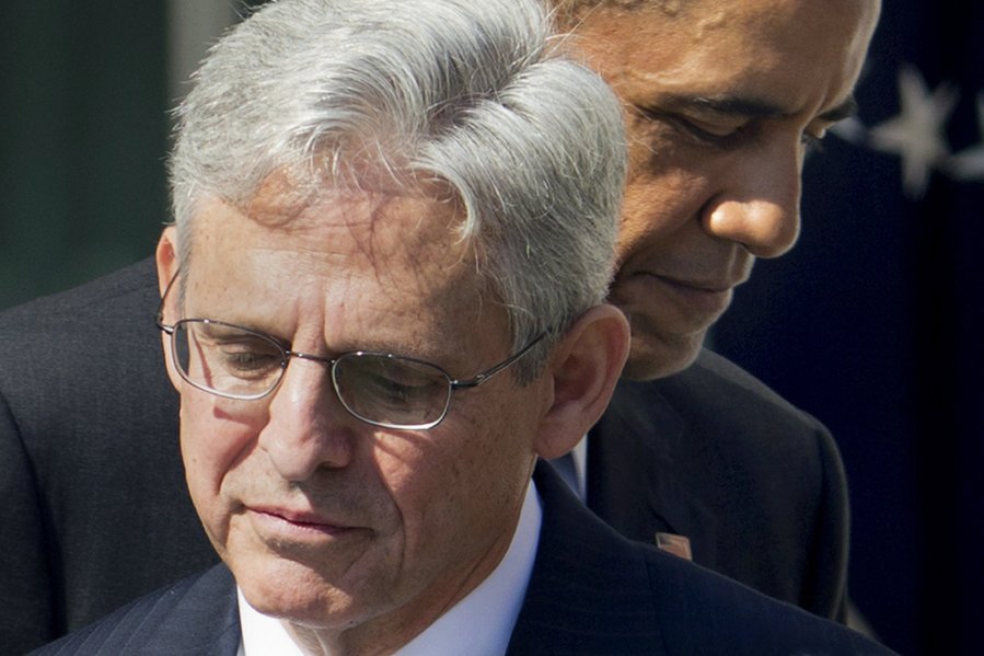 Pablo Martinez Monsivais  Associated Press Federal appeals court judge Merrick Garland stands with President Barack Obama as he is introduced as Obama