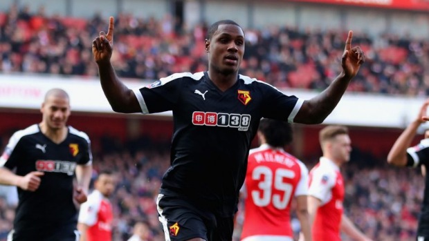 Orion Ighalo opens the scoring for Watford