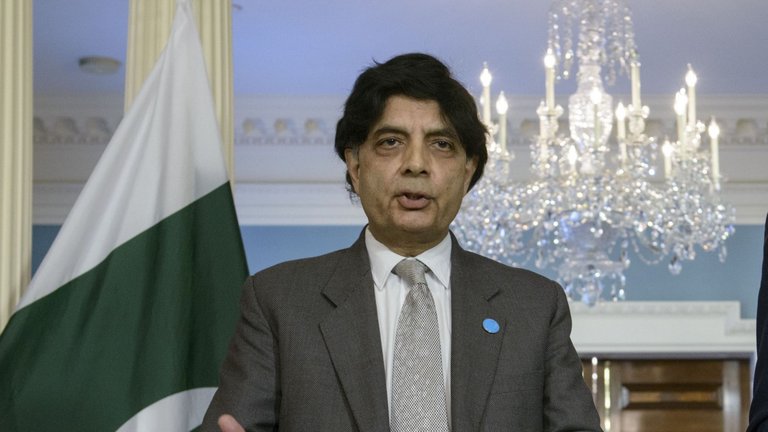 Pakistan's Interior Minister Chaudhry Nisar Ali Khan