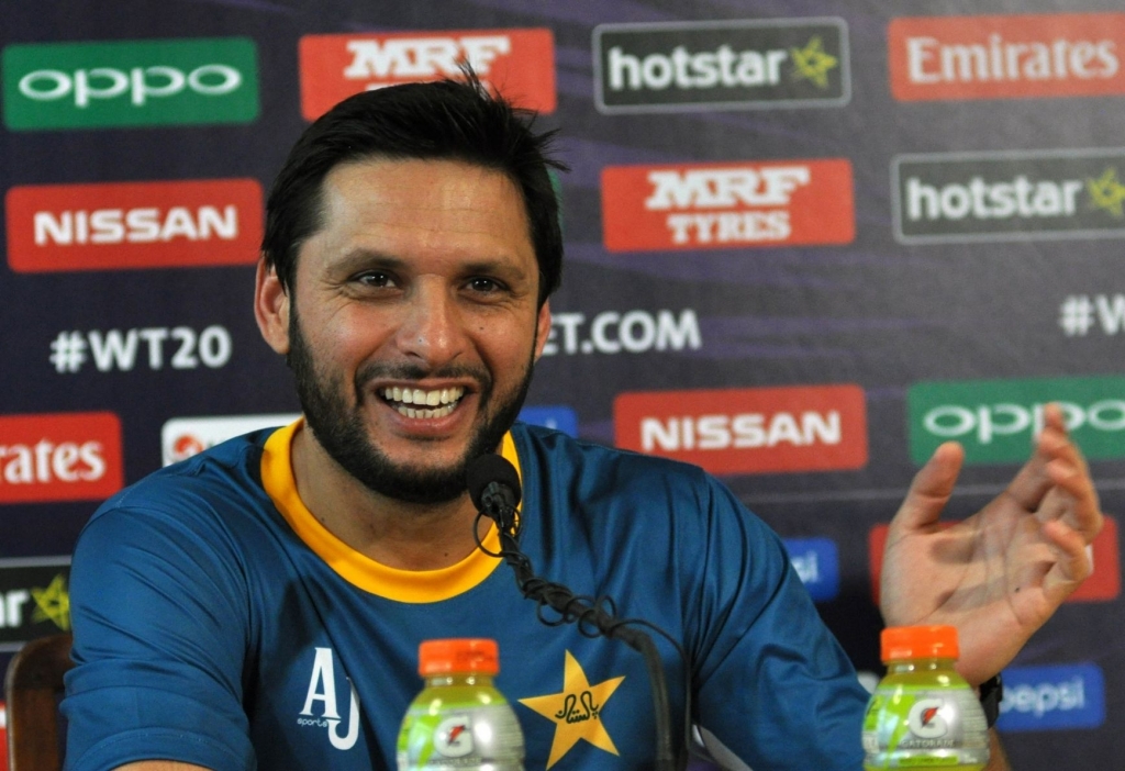 Pakistan              
  
           Pakistan captain Shahid Afridi during a press conference at Eden Gardens in Kolkata