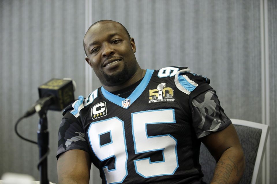 Panthers release longtime defensive end Charles Johnson