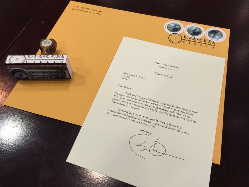 Pete Souza  The White House President Obama wrote a letter to Ileana Yarza a 76-year-old letter write in Cuba