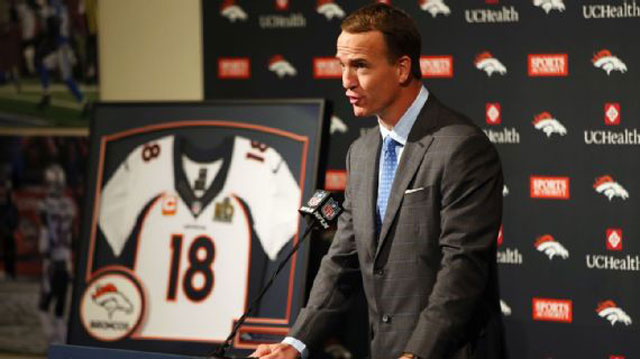 Peyton Manning Broncos Retires