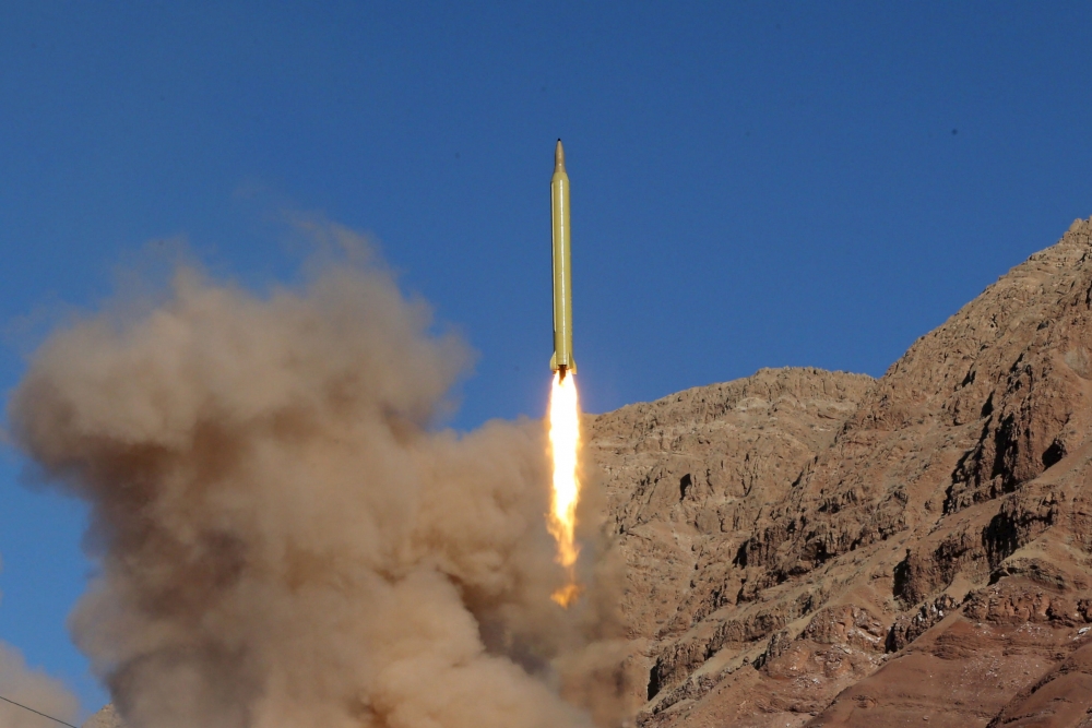 A ballistic missile is launched and tested in an undisclosed location Iran