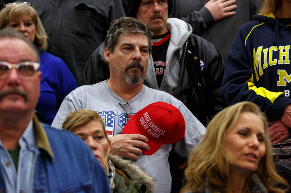 Supporters of Donald J. Trump at a campaign rally in Warren Mich. last week