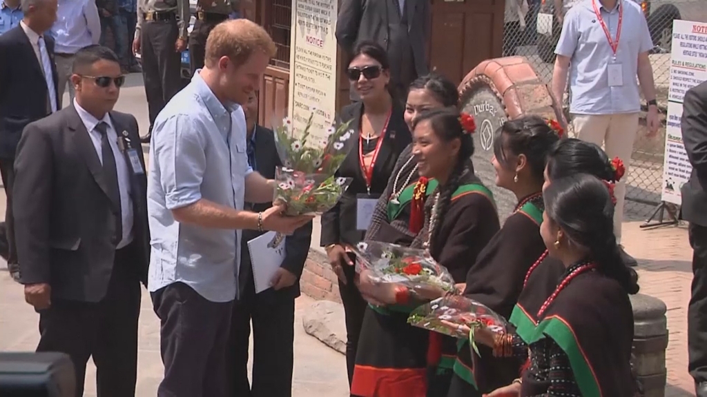 Prince Harry meets Nepali president, visits historical palace