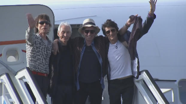 RAW VIDEO The Rolling Stones Arrive in Cuba