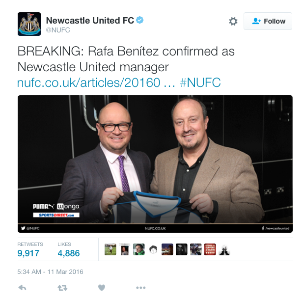 Rafa Benitez is tasked with preventing relegation for 19th place Newcastle