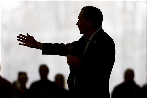 Republican presidential candidate Ohio Gov. John Kasich speaks during a campaign stop on Saturday