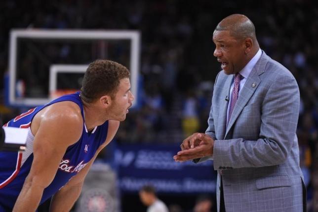 Blake Griffin and coach Doc Rivers