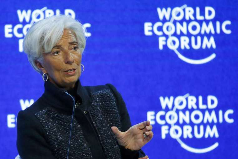 Managing Director of the International Monetary Fund Christine Lagarde during the World Economic Forum in Davos on Jan. 23 2016