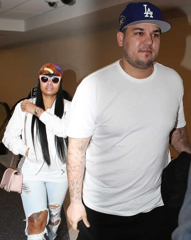 Rob Kardashian looked better than ever as he arrived at LAX with girlfriend Blac Chyna