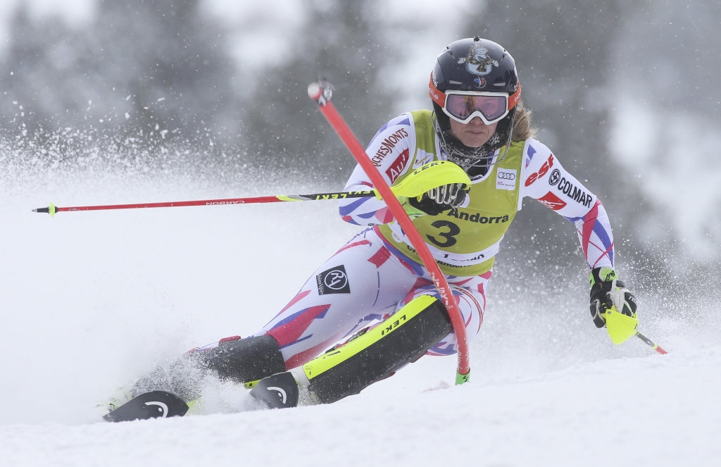 16- ALPINE SKIING- FIS World Cup Alpine combined Super G ladies. Image shows Anne Sophie Barthet