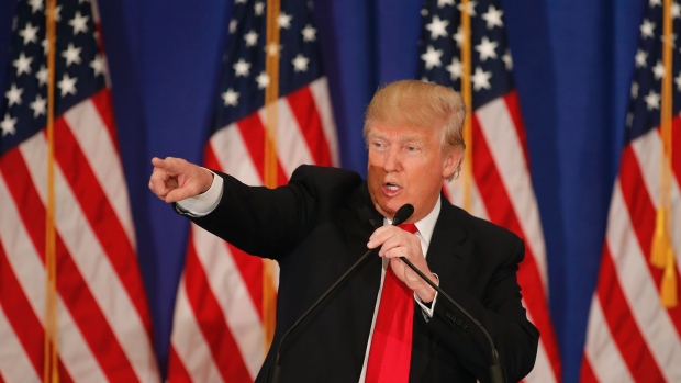 Republican U.S. presidential candidate Donald Trump speaks about the results of the Michigan Mississippi and other primary elections during a news conference held in Jupiter Fla. Tuesday