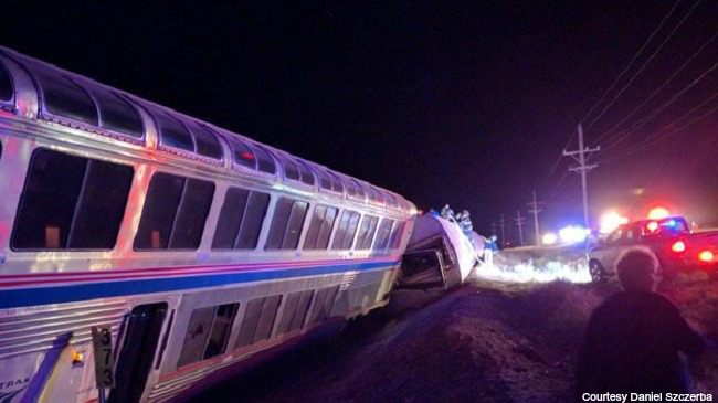 Several people were injured when an Amtrak train derailed in southwest Kansas