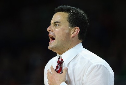 Arizona’s Sean Miller sweats through shirt in first-round loss