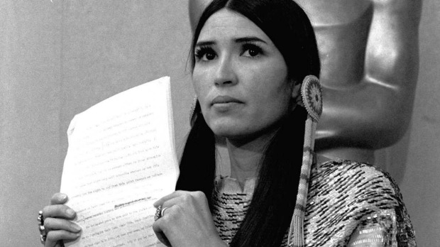 Sacheen Littlefeather famous stood in for Marlon Brando during the 1973 Oscars rejecting the award for best actor