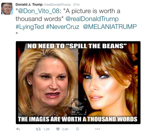 Donald Trump threatens to 'spill the beans' on Ted Cruz's wife